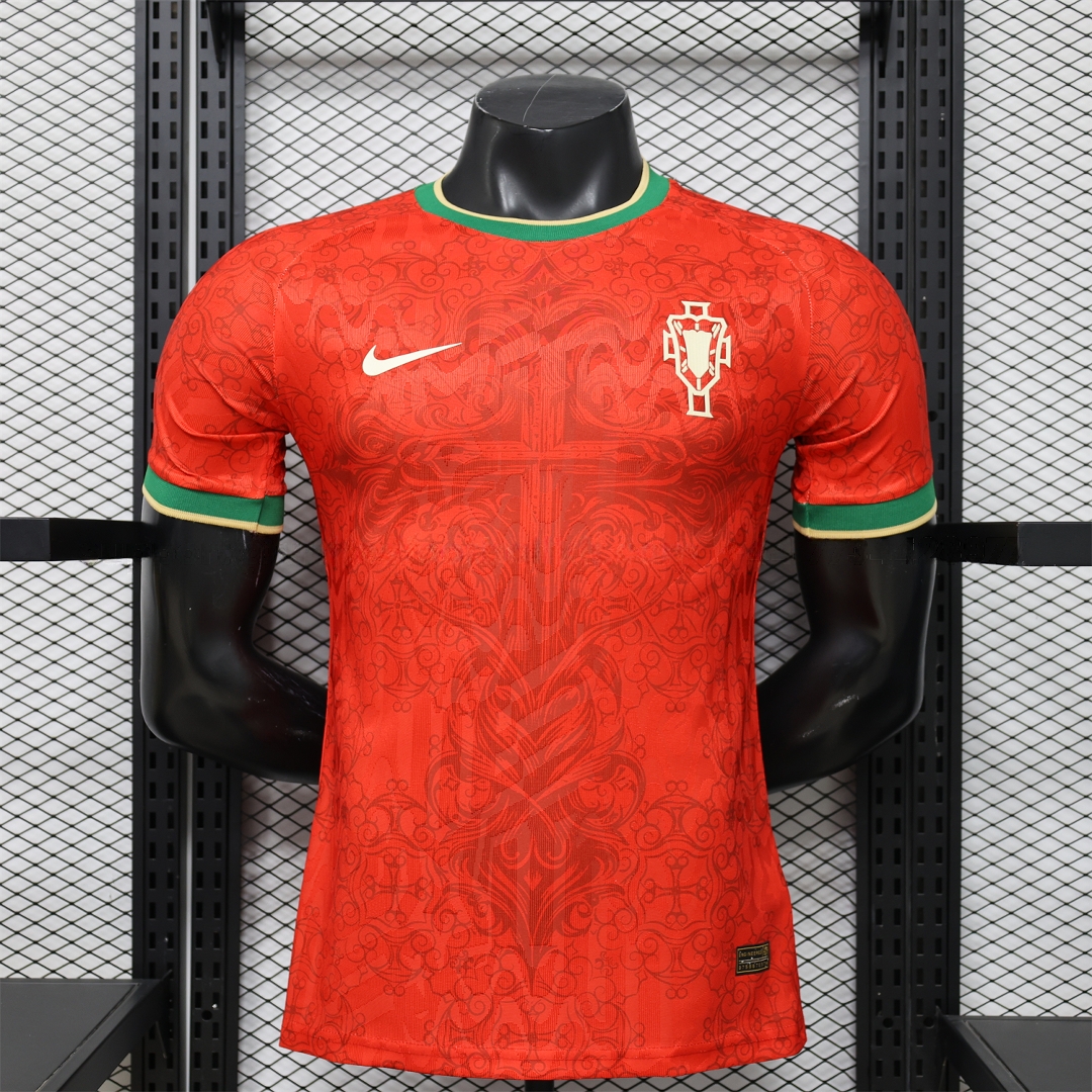 Portugal 2026 Cross Red Special Jersey - Player Version - UnitedFutballJersey