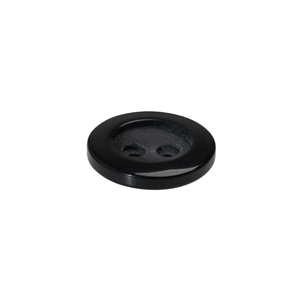 Plastic 2-Hole Button - 28L/18mm - Black Matte Center - Joann Fabrics
