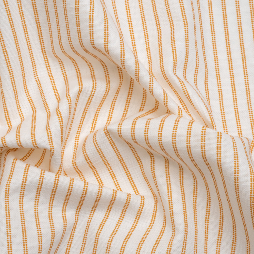 Slubbed Cotton Canvas Print - Dijon Candy Striped - British Imported - Joann Fabrics