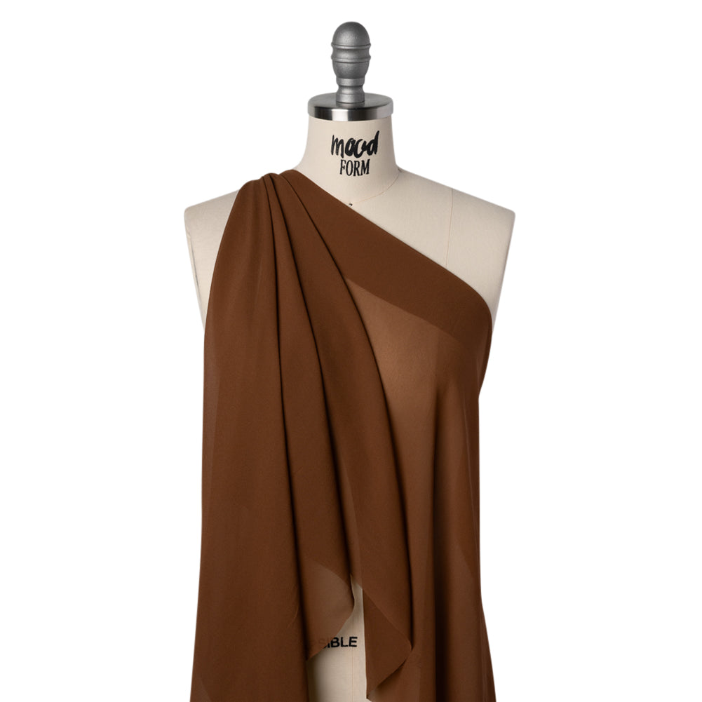 Viscose Georgette - Brown - Famous Australian Designer Deadstock - Joann Fabrics