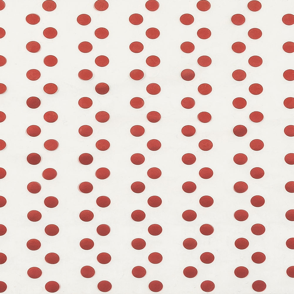 Vintage Metallic Red Polka Dots Iron-On Film - 4