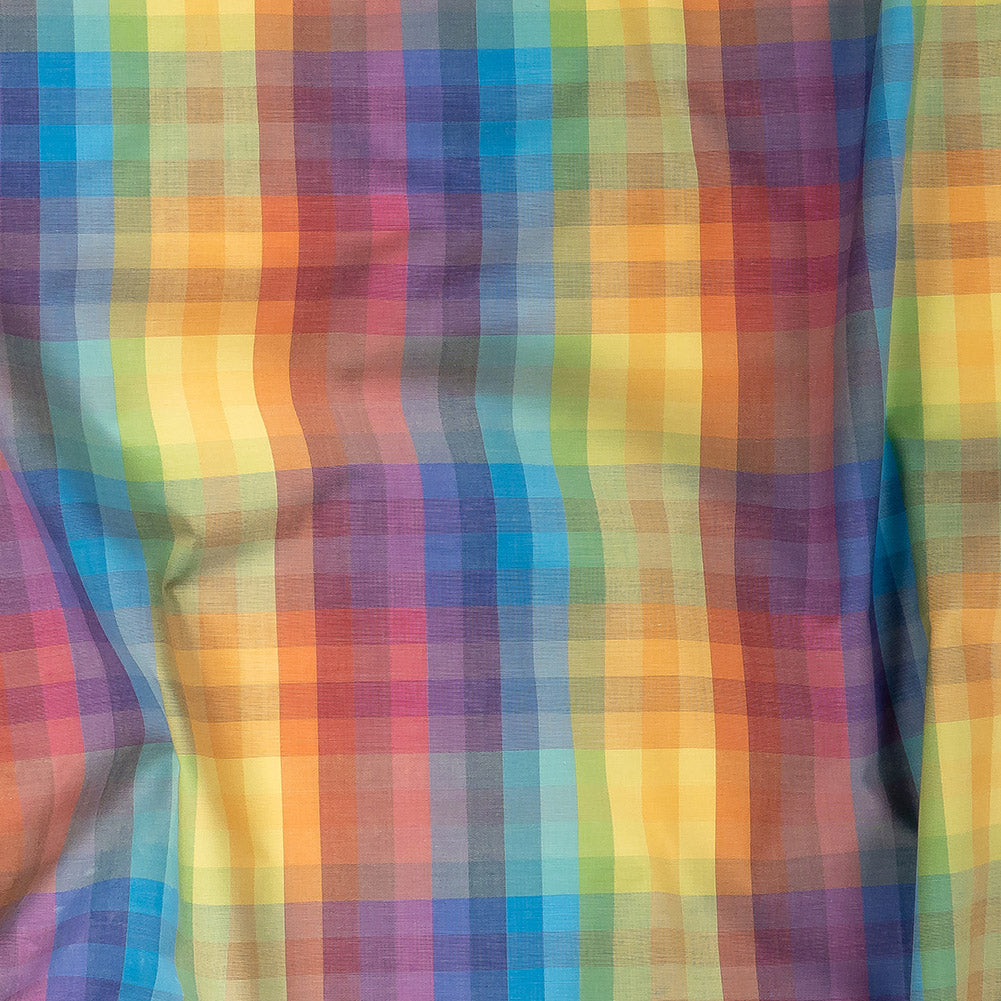 Premium Rainbow Checks Cotton Shirting - Joann Fabrics