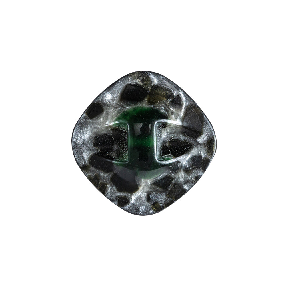 Emerald Iridescent Tunnel-Shank Back Button with Needle Channel - 36L/23mm - Joann Fabrics