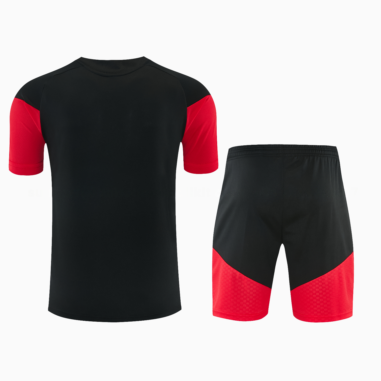 Germany 2026 Short-Sleeve Training Set - Black With Red Top & Black With Red Pants - UnitedFutballJersey