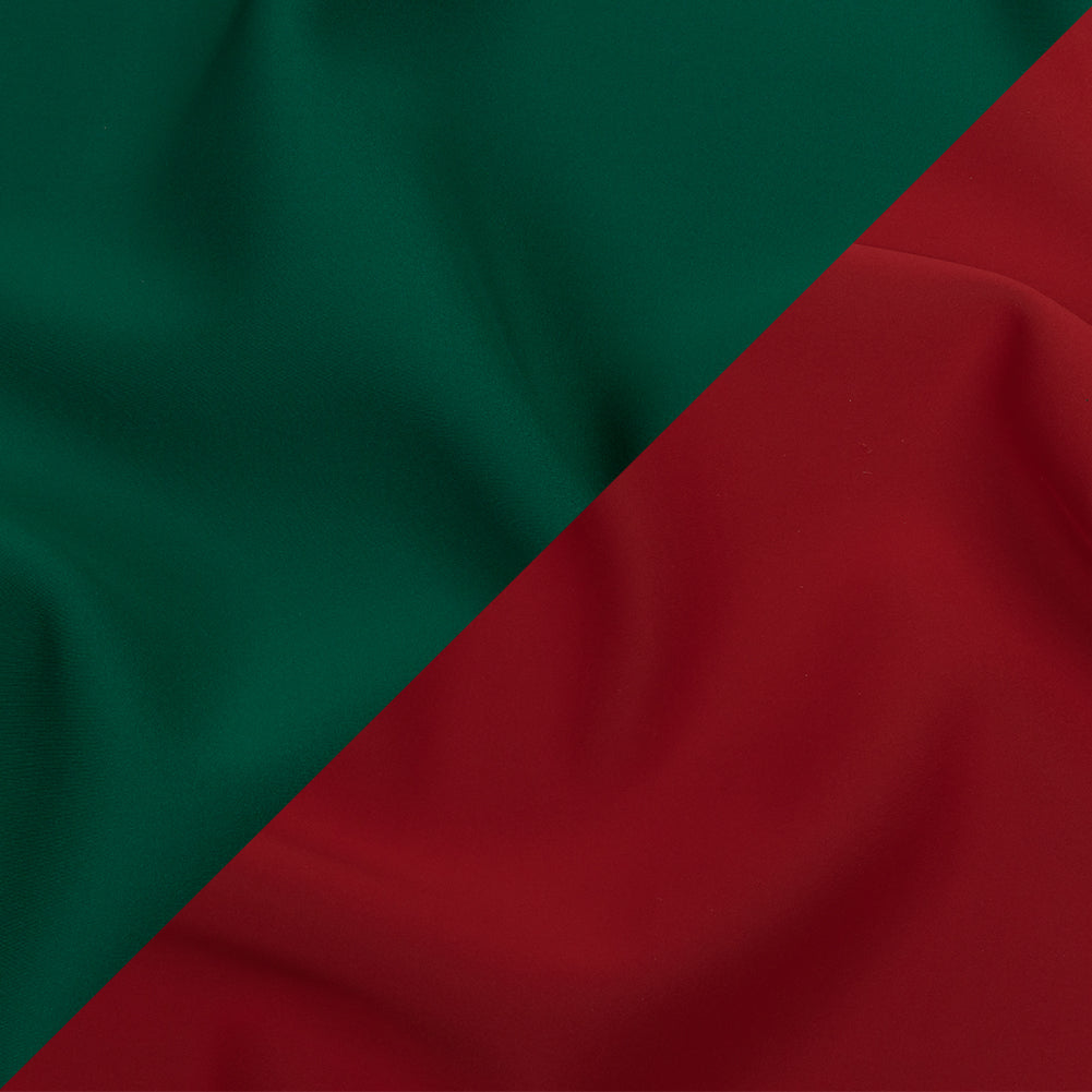 Double Faced Stretch Neoprene 3yd Bundle - Tango Red and Alpine Green - Wave Collection - Joann Fabrics