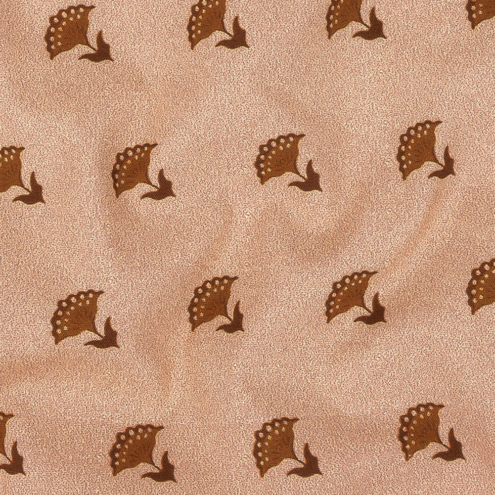 Mood Exclusive Creamcicle Fanned Florals Stretch Cotton Poplin - Joann Fabrics