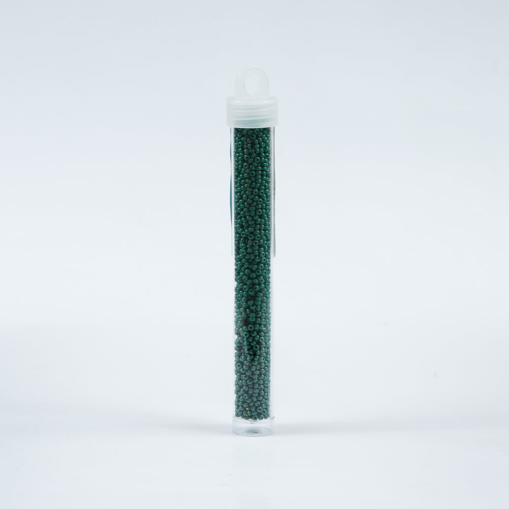 Dark Green Opaque Czech Seed Beads - Size 10 - Joann Fabrics