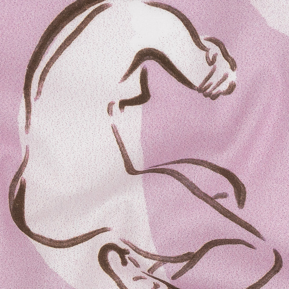 Mood Exclusive Pale Pink Gestural Expressions Stretch Cotton Poplin - Joann Fabrics