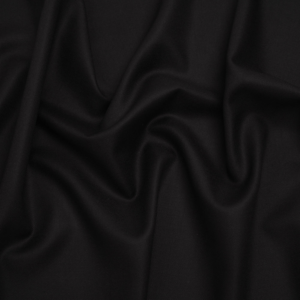 Virgin Merino Wool Twill Suiting Made in Italy - Black - Joann Fabrics