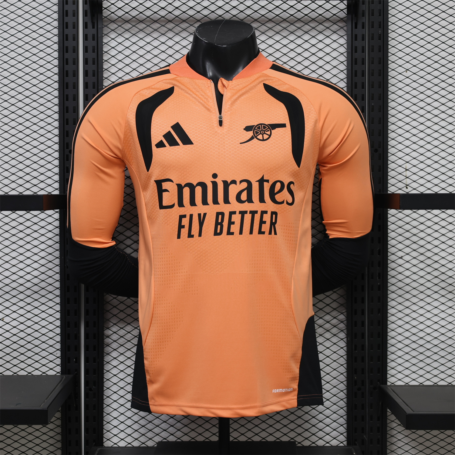 Arsenal 26-27 Orange Long Sleeves Training Jersey - Player Version - UnitedFutballJersey