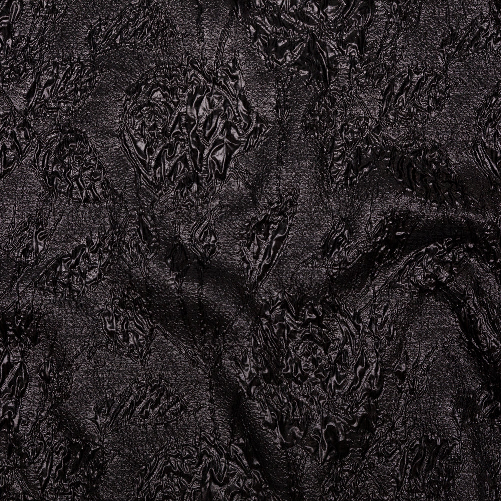 Metallic Black Crinkled Luxury Brocade - Joann Fabrics