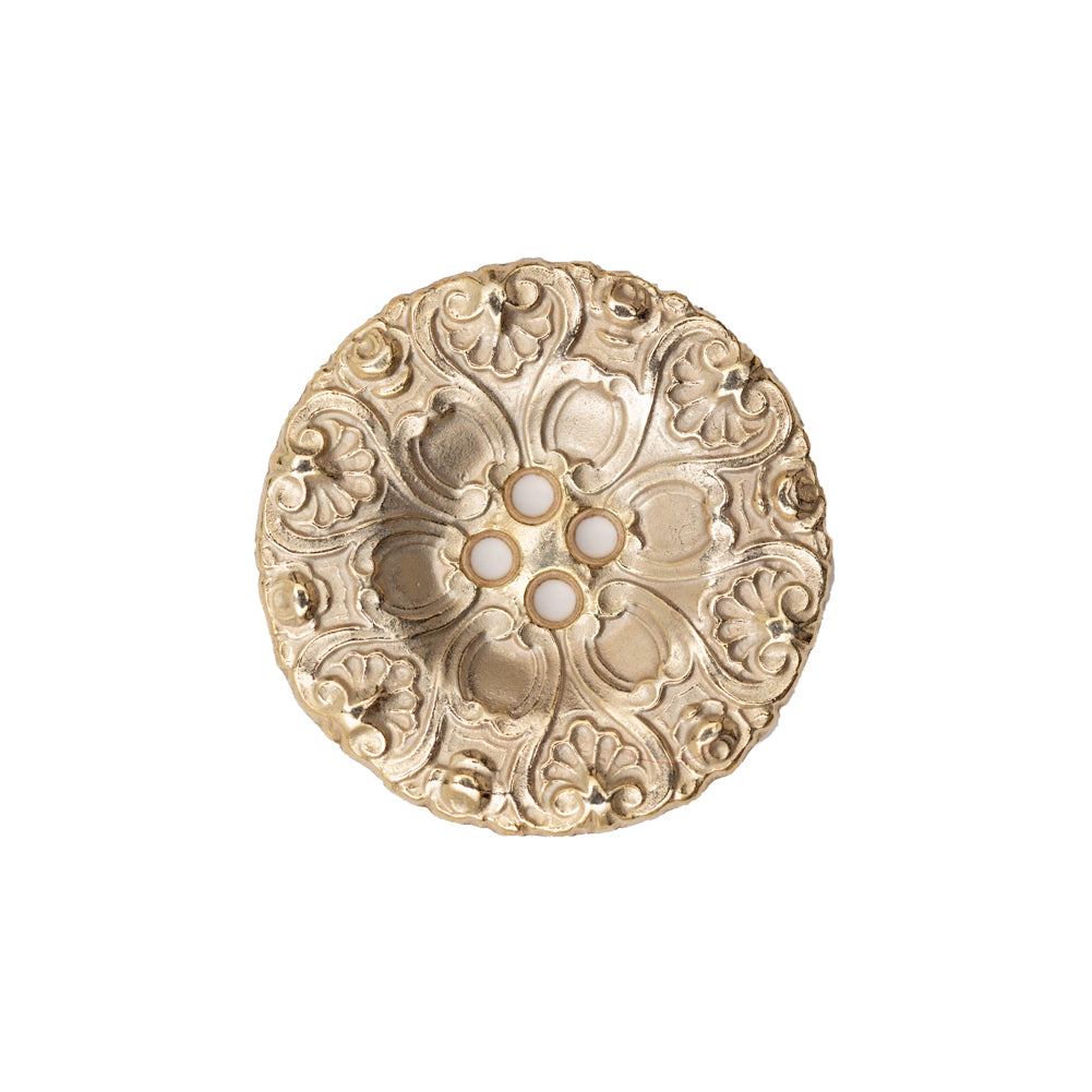 Italian Gold Ornate Metal Zamac Button - 36L/23mm - Joann Fabrics