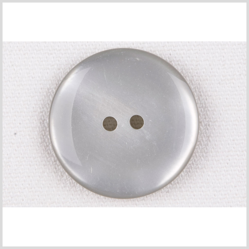 Plastic 2-Hole Button - 28L/18mm - Silvery Gray Metallic - Joann Fabrics