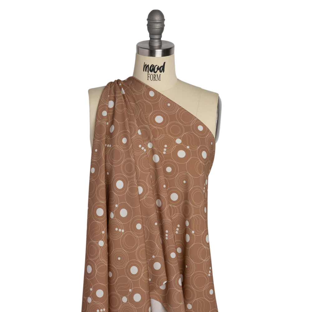Mood Exclusive Brown Planetary Place Stretch Sustainable Rayon Batiste - Joann Fabrics
