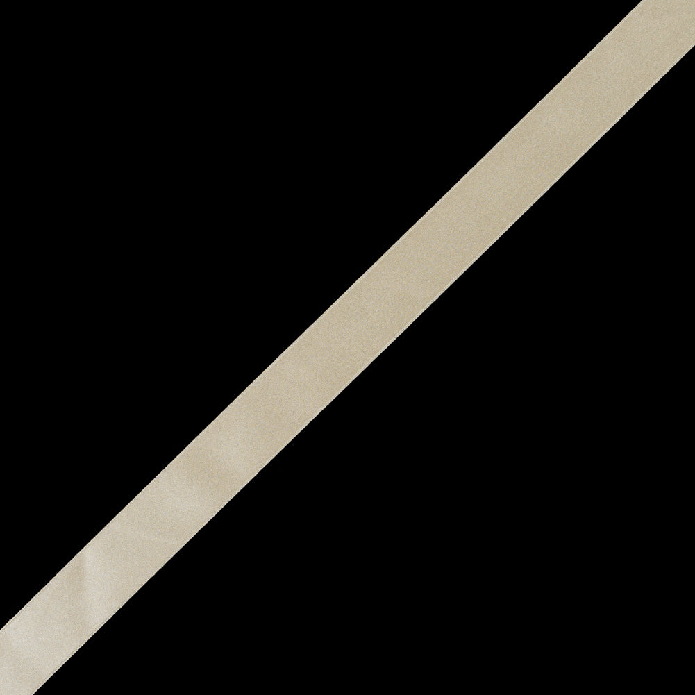 Light Gold Double Face Silk Satin Ribbon - 1