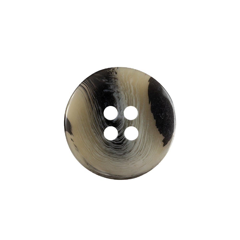 Black and Kelp Swirl 4-Hole Low Convex Plastic Button - 32L/20mm - Joann Fabrics