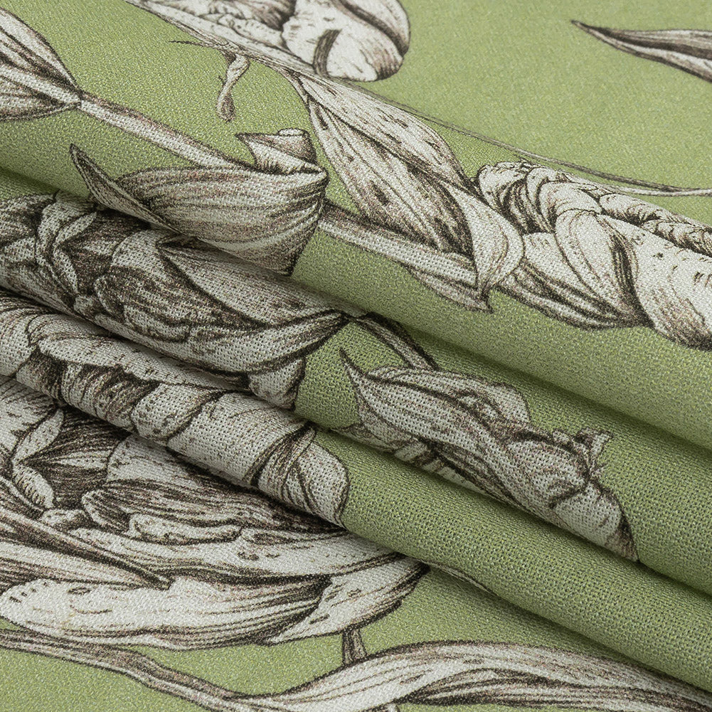 Mood Exclusive Tangled Tulips Sustainable Viscose and Linen Woven - Joann Fabrics