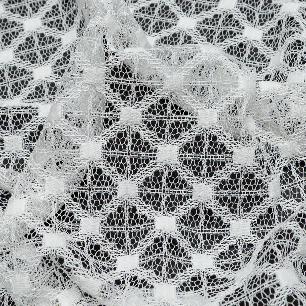 Milly White Diamond Polyester Lace - Joann Fabrics