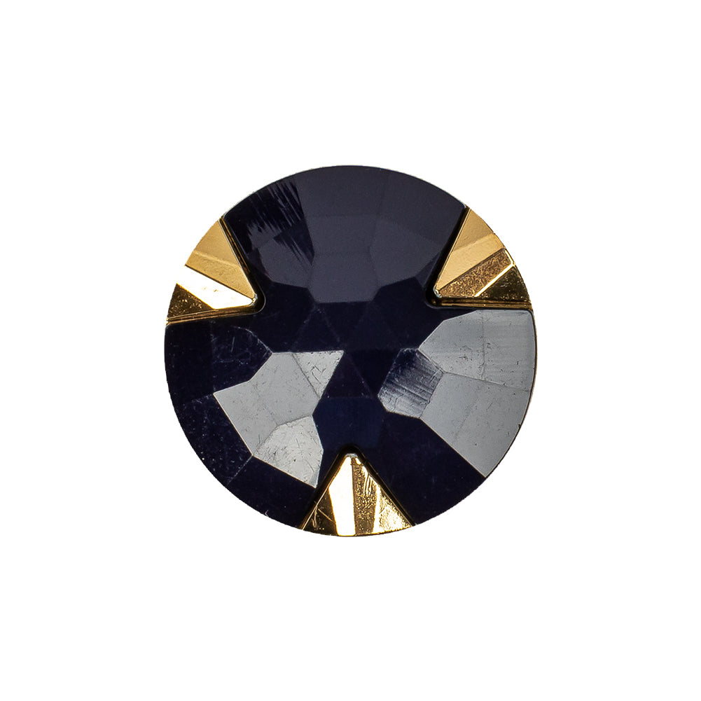 Navy/Gold Rhinestone Button - 36L/23mm - Joann Fabrics