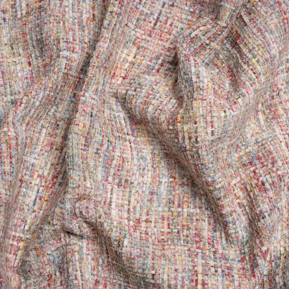 Pink, Blue and Cream Mottled Chenille Tweed - Joann Fabrics