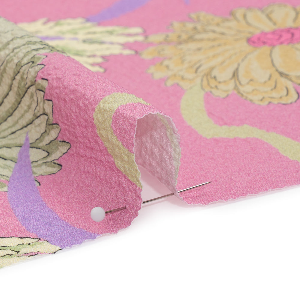 Mood Exclusive Pink Goodness Gardens Stretch Polyester Seersucker - Joann Fabrics