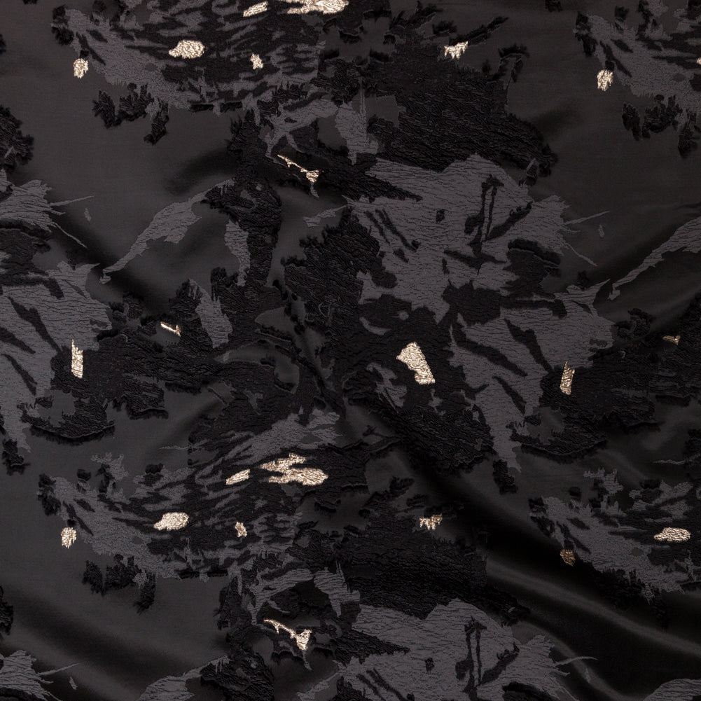 Sedona Sage, Moonless Night and Metallic Golden Egg Abstract Luxury Brocade - Joann Fabrics