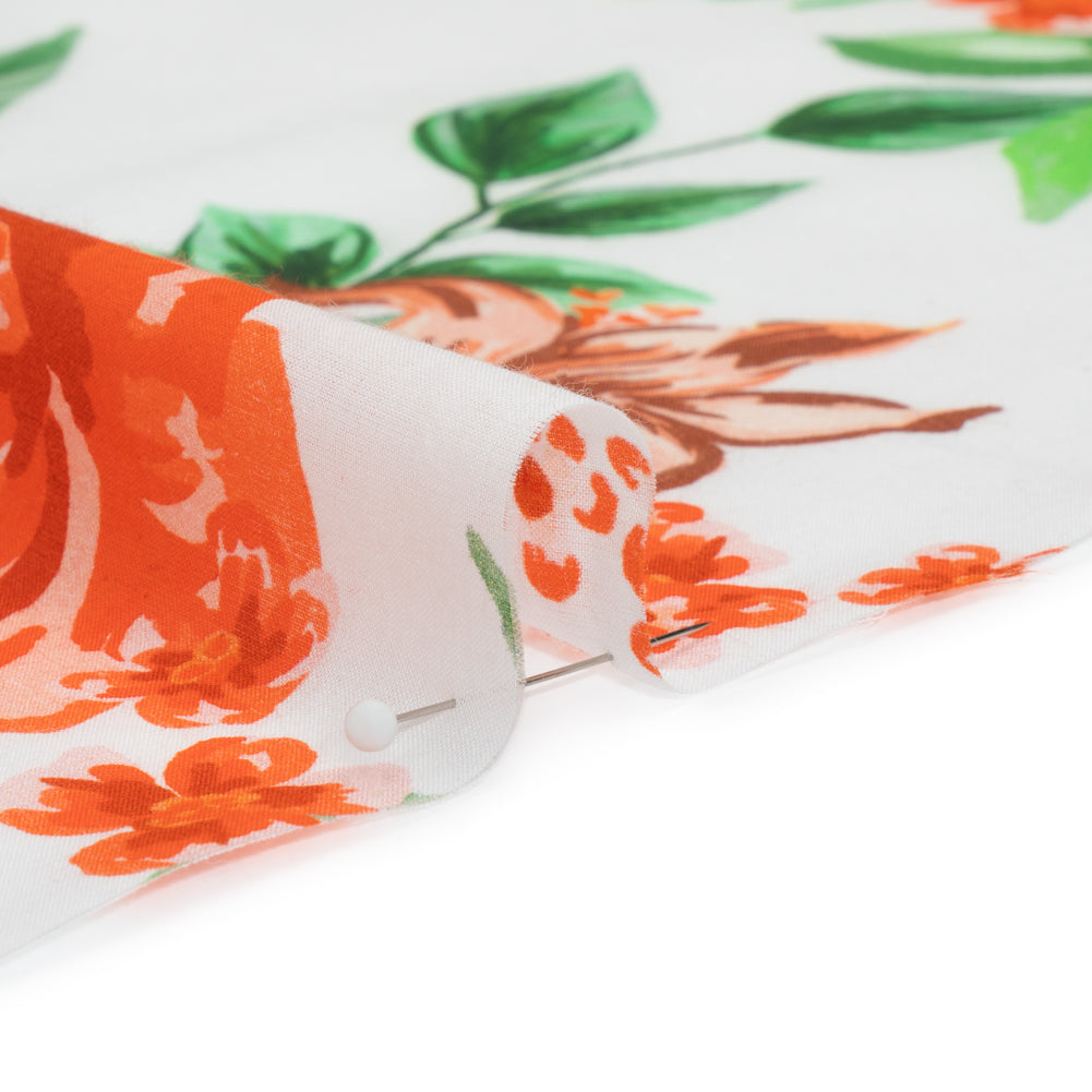 Mood Exclusive Red Roses and Hellos Cotton Voile - Joann Fabrics