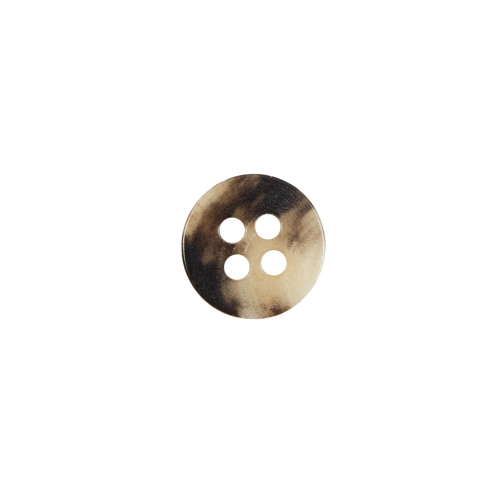 Brown and Beige Horn 4-Hole Button - 18L/11.5mm - Joann Fabrics