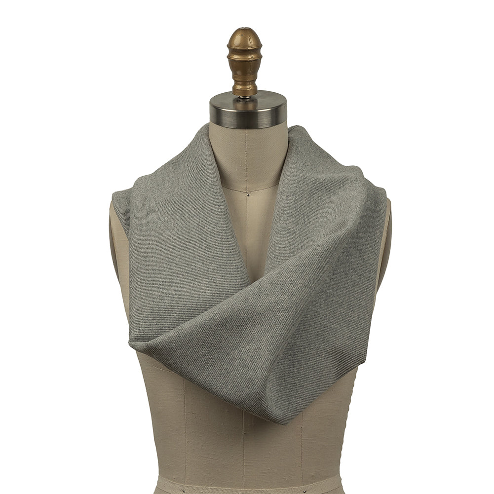 Cotton Tubular 2x2 Rib Knit - Heathered Gray - Adile Collection - Joann Fabrics