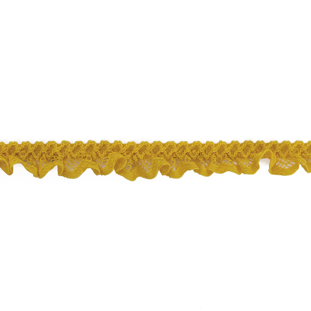 Sunshine Yellow Criss Cross Crochet Trimming - 0.625