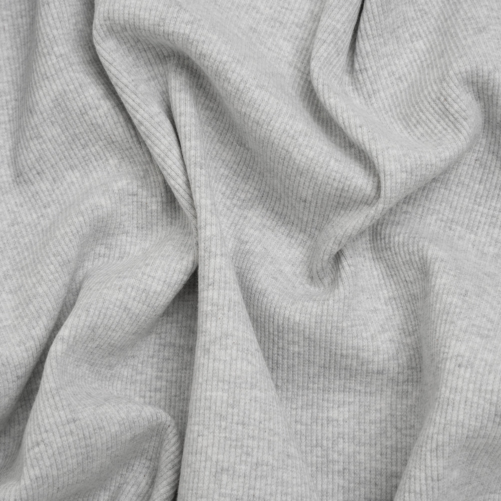 Stretch Cotton 2x2 Rib Knit - Heathered Gray - Deadstock - Joann Fabrics