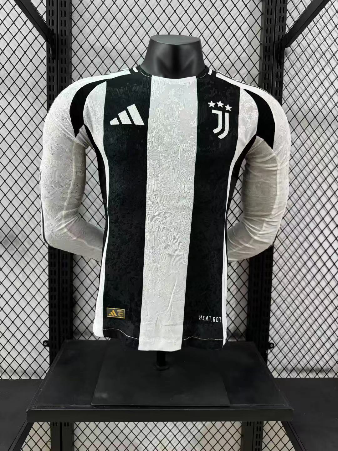 2024/2025 Player Version Juventus Home Long Sleeve Football Shirt 1:1 Thai Quality
