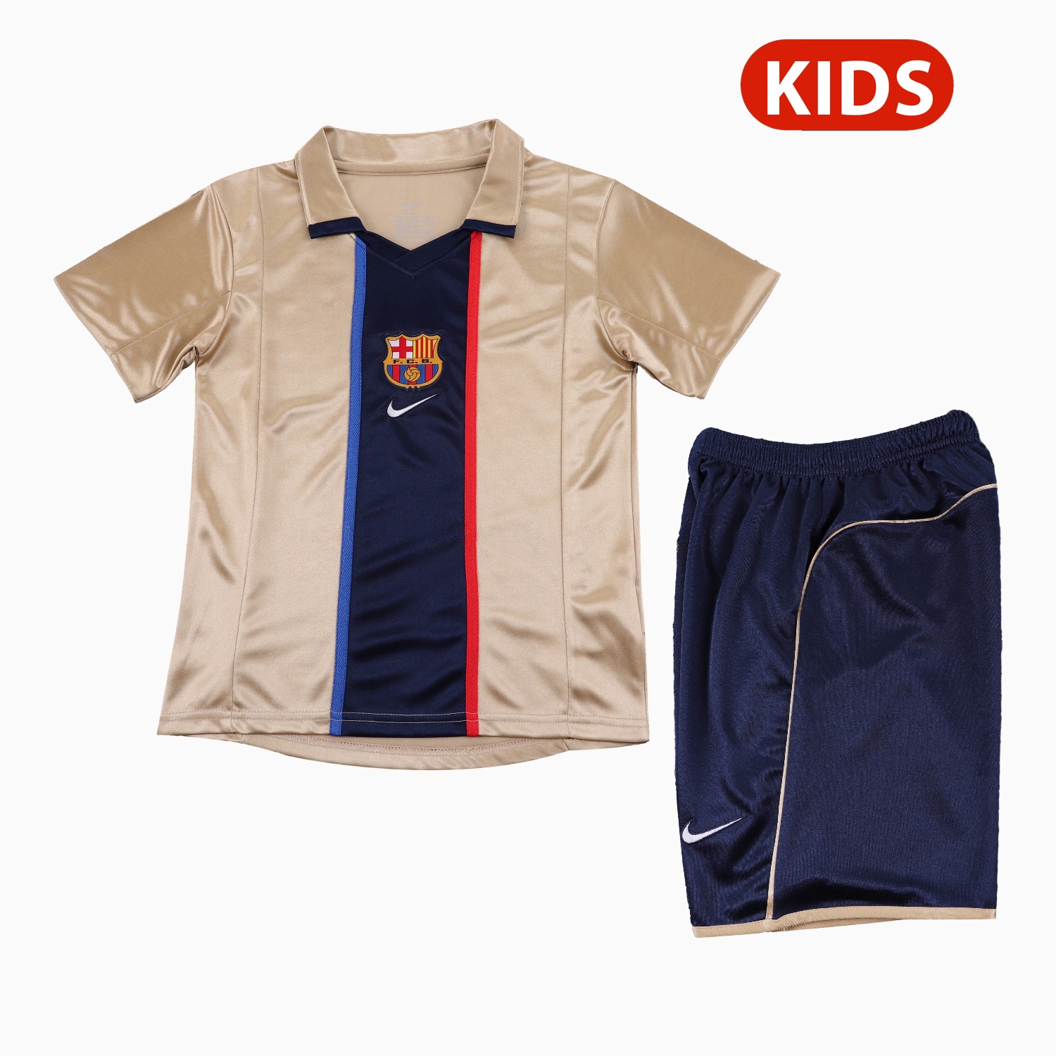 Retro Barcelona 2001-02 Away Kids Kit - UnitedFutballJersey