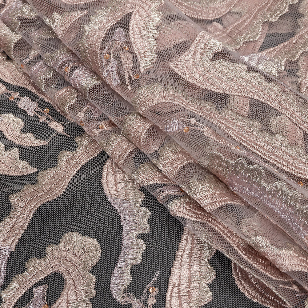 Mario Pink Abstract Embroidered Lace - Joann Fabrics