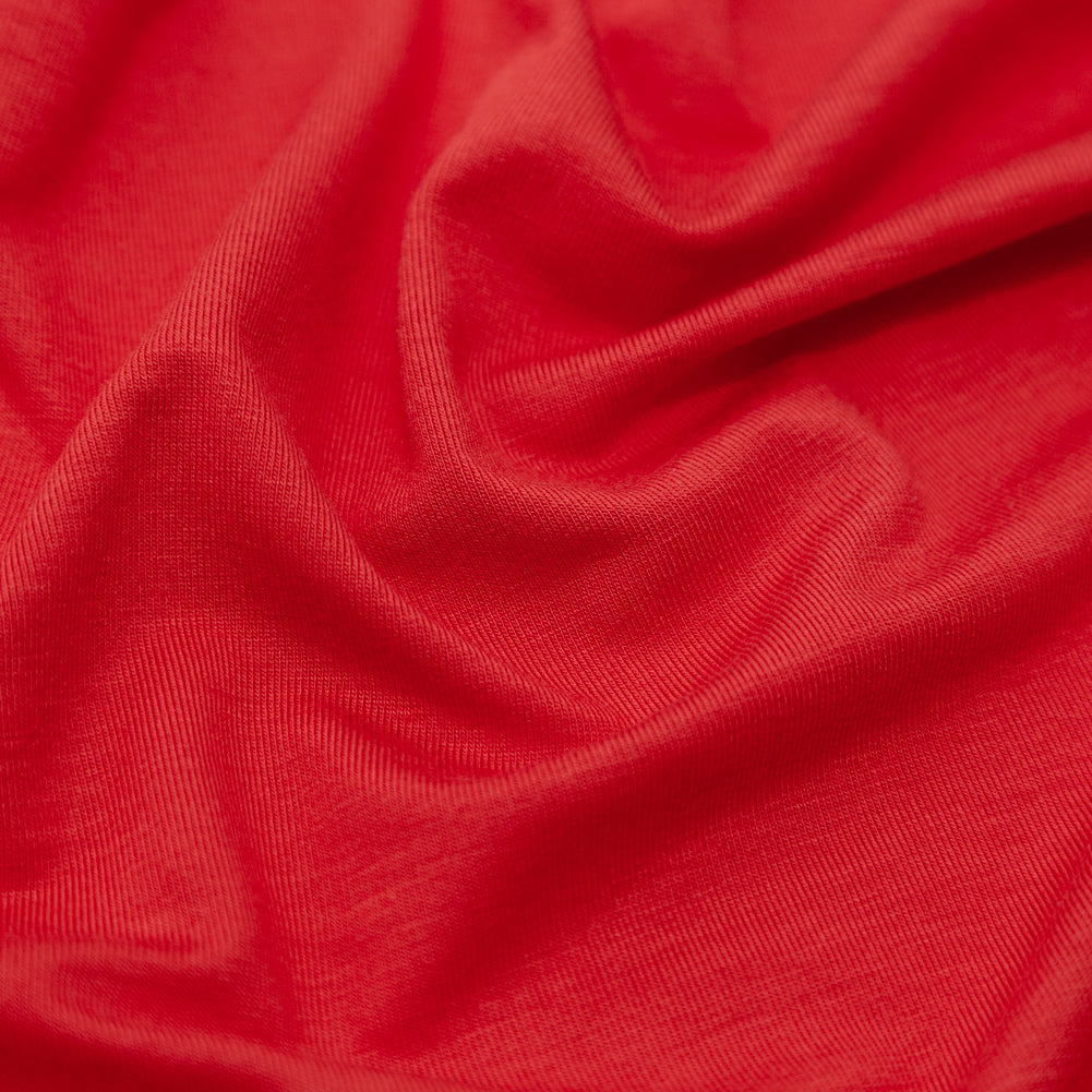 Italian Poppy Red Stretch Viscose Jersey - Joann Fabrics