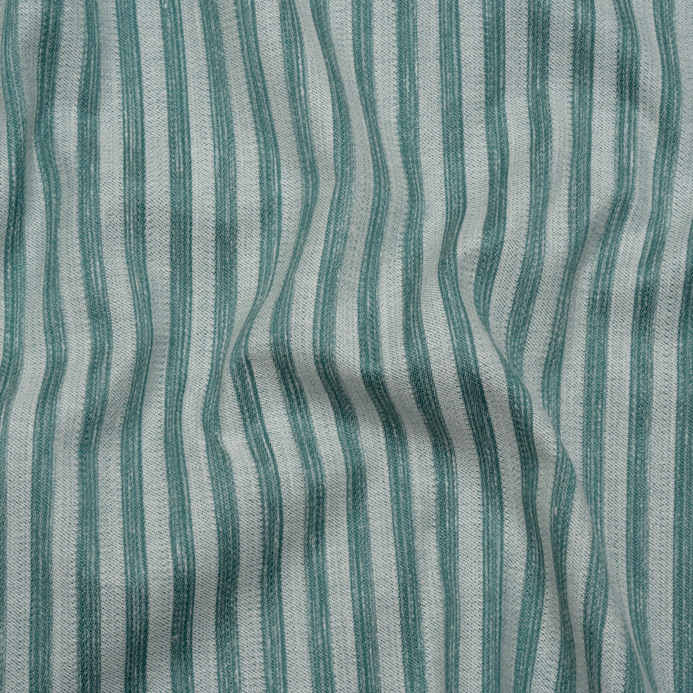 Cotton Blend Home Decor Jacquard - Kingfisher Stripes - British Imported - Joann Fabrics