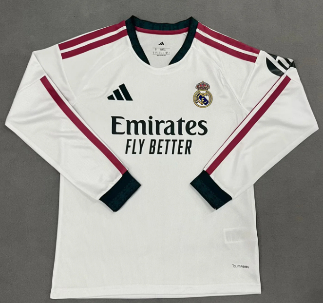 2026/2027 Long Sleeve Real Madrid Home Football Jersey 1:1 Thai Quality