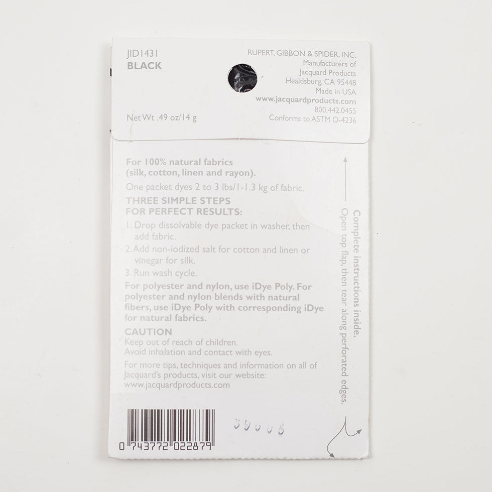 Jacquard iDye for Natural Fabrics - 431 Black - Joann Fabrics