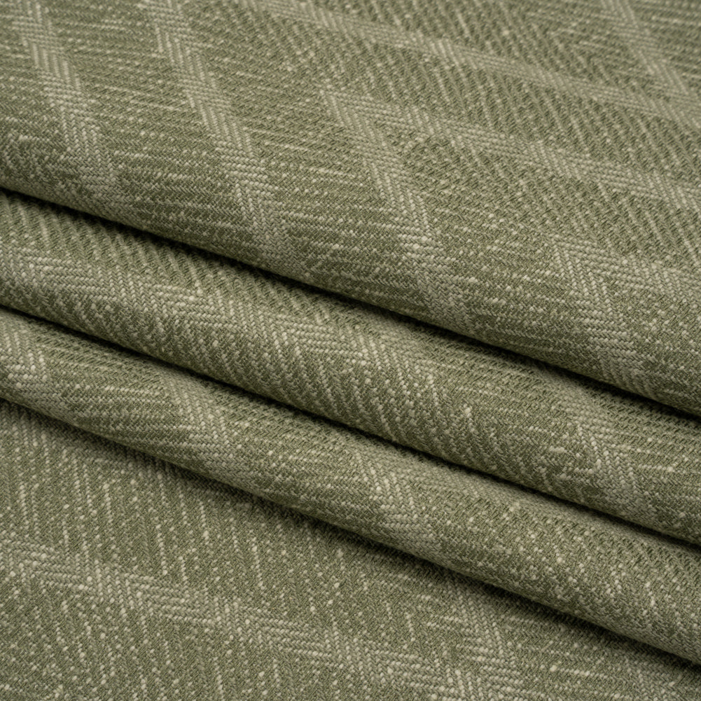 Recycled Polyester and Cotton Drapery Twill Woven - Moss Chevrons - British Imported - Joann Fabrics
