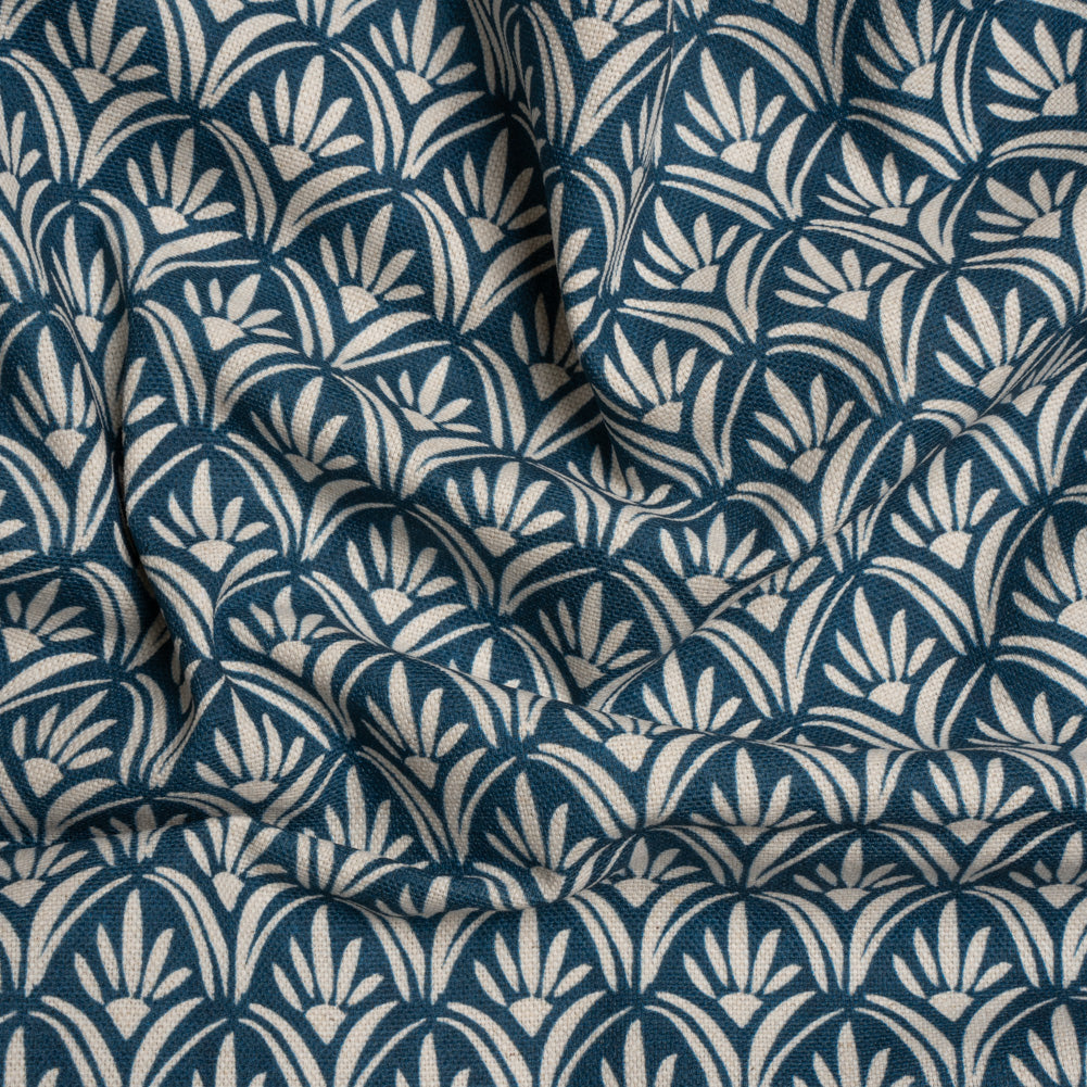 Cotton and Linen Canvas Print - Midnight Floral Arches - British Imported - Joann Fabrics