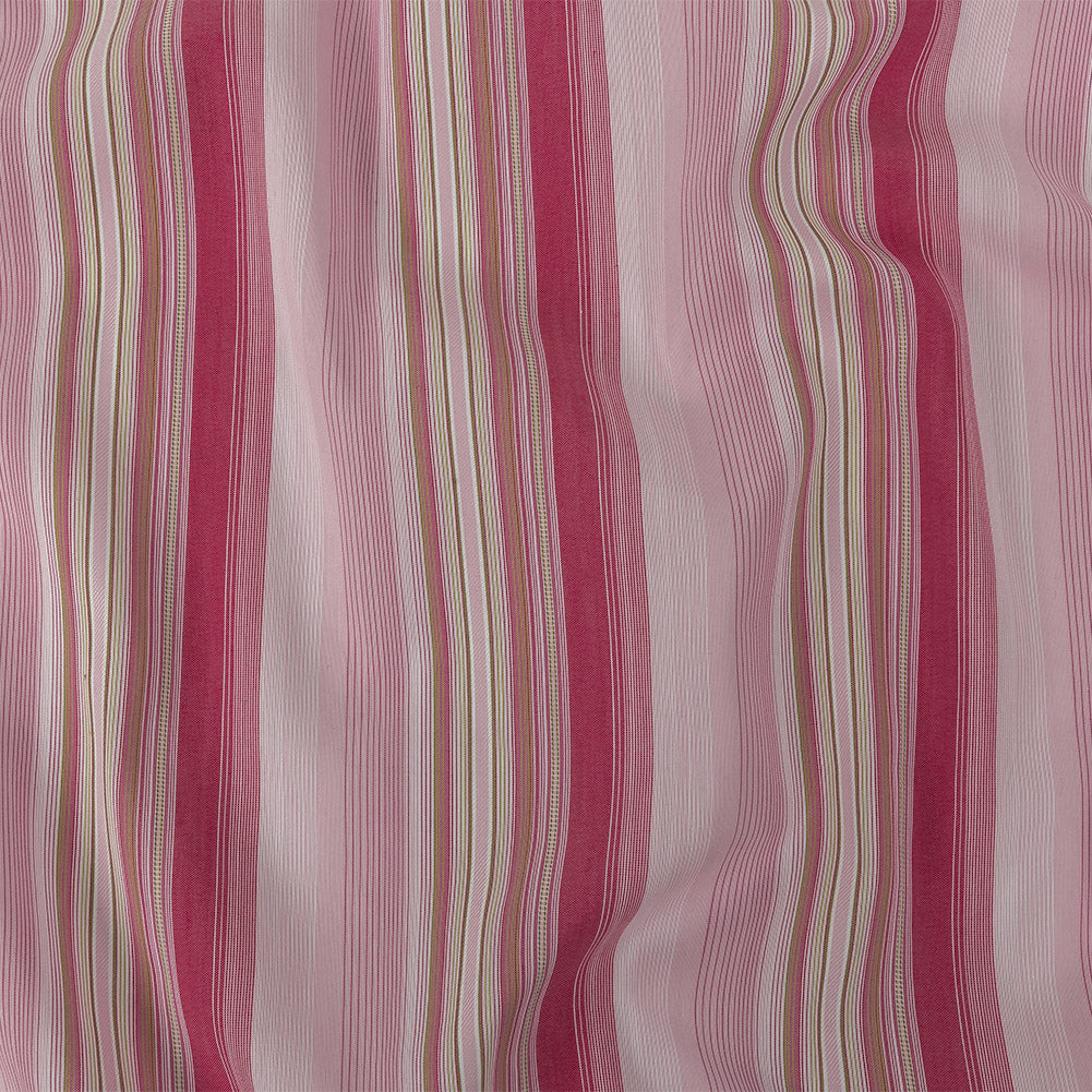 Pink and White Barcode Striped Cotton Blend Voile - Joann Fabrics