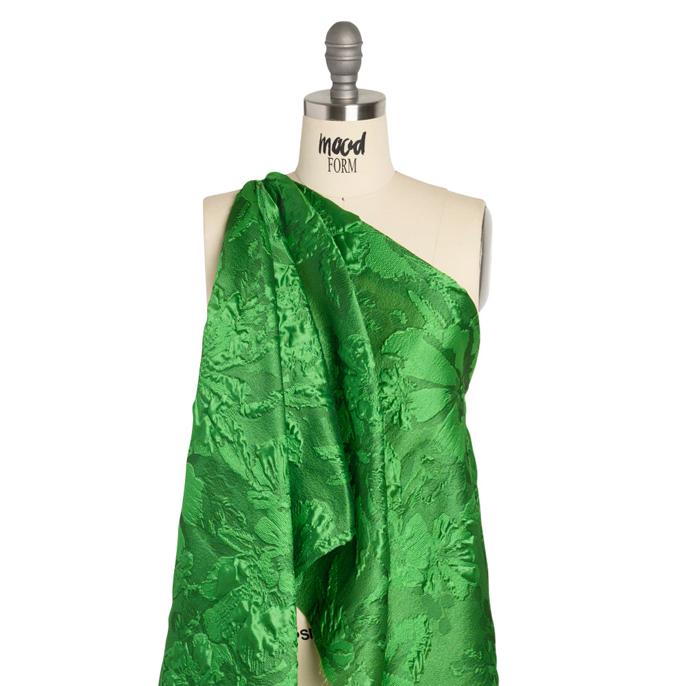 Luminous Green Floral Lightweight Luxury Brocade - Joann Fabrics