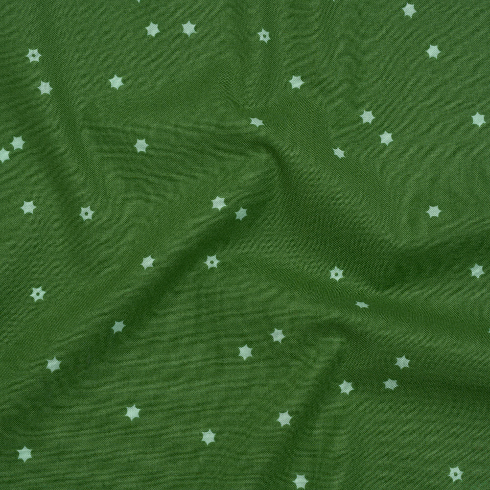 Printed Quilting Cotton by Ghazal Razavi for FIGO Studio - Green Flowers - Seasons Basics Collection - Joann Fabrics
