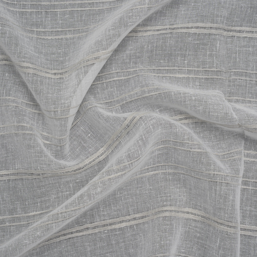 Slubbed Double Wide Drapery Sheers Fabric - Pebble Ribbed Stripes - British Imported - Joann Fabrics