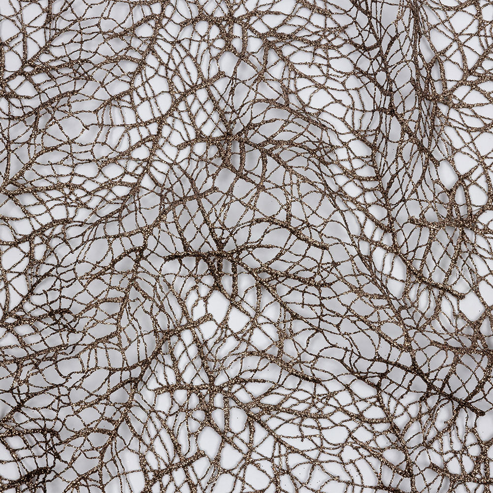 Guipure Lace with Glitter - Mink Webbed Branches - Joann Fabrics