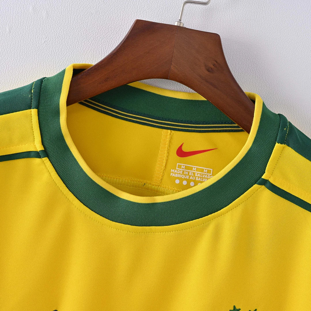 1998 Retro Brazil Home Jersey Long Sleeve