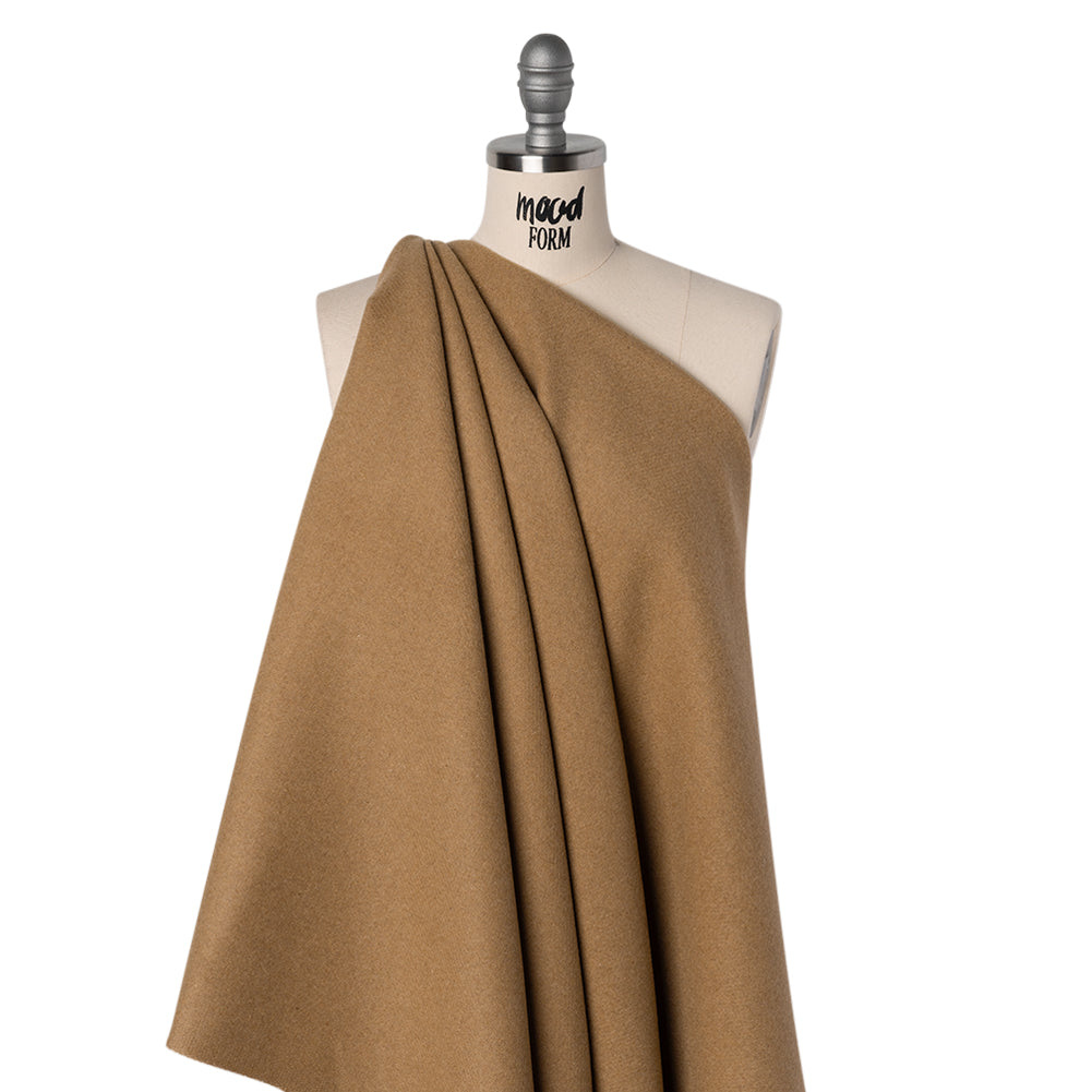 Recycled Brushed Wool Blend Twill Coating - Desert Beige - Made in Italy - Maeve Collection - Joann Fabrics
