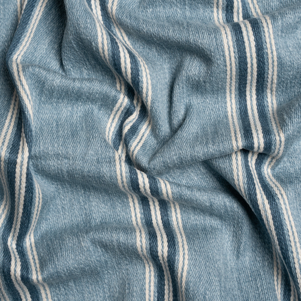 Cotton and Polyester Drapery Twill - Denim Striped - British Imported - Joann Fabrics