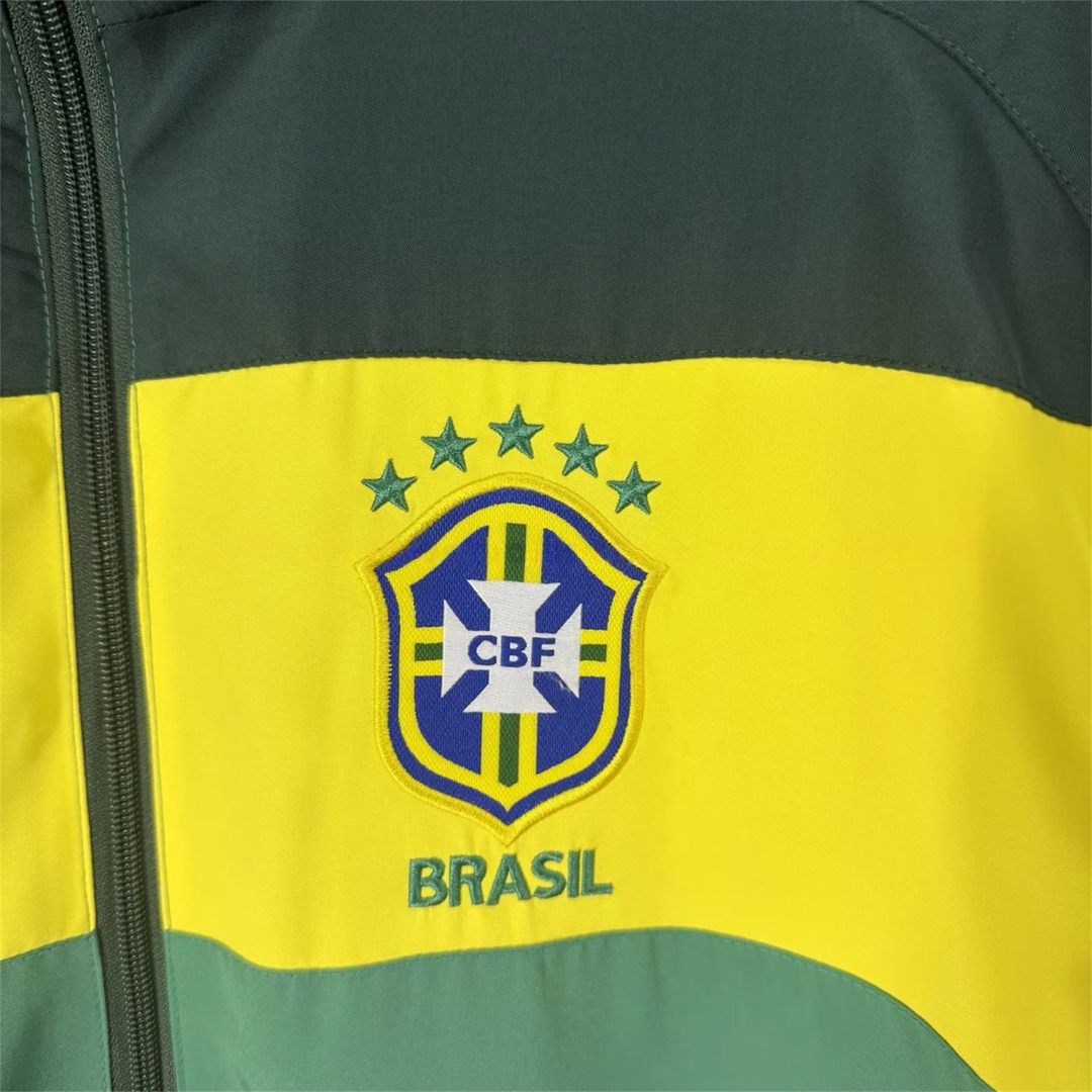 Brazil 2026 Windbreaker Jacket - Green And Yellow - UnitedFutballJersey