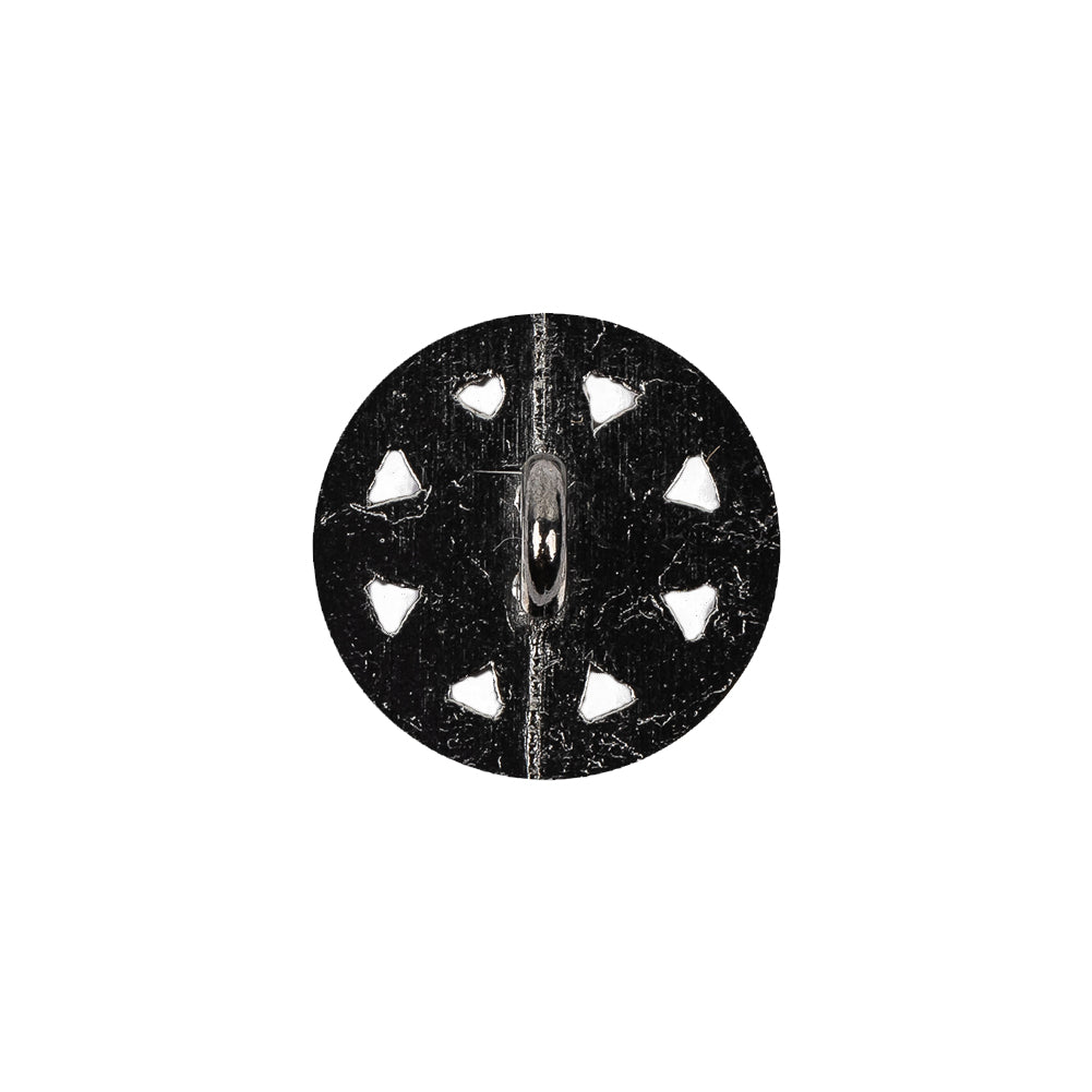 Italian Gunmetal Floral Shank Back Button - 28L/18mm - Joann Fabrics